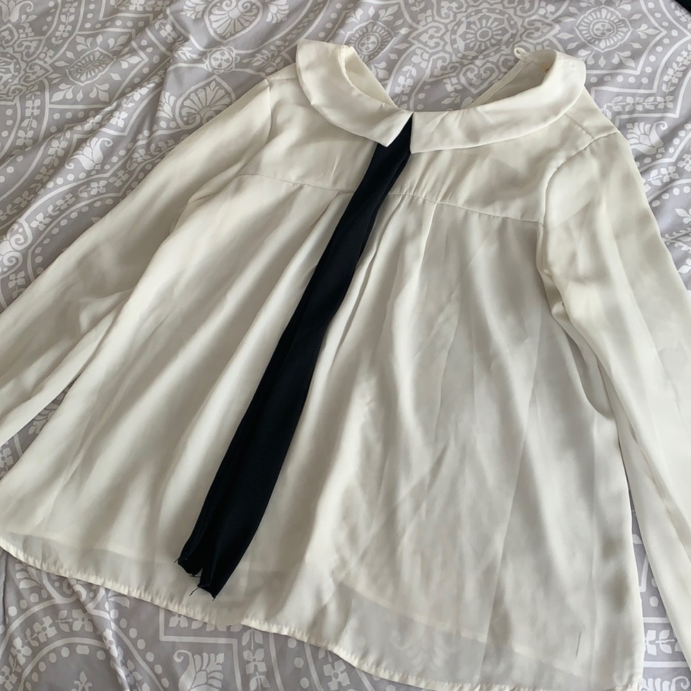 Babydoll top with Peter Pan collar